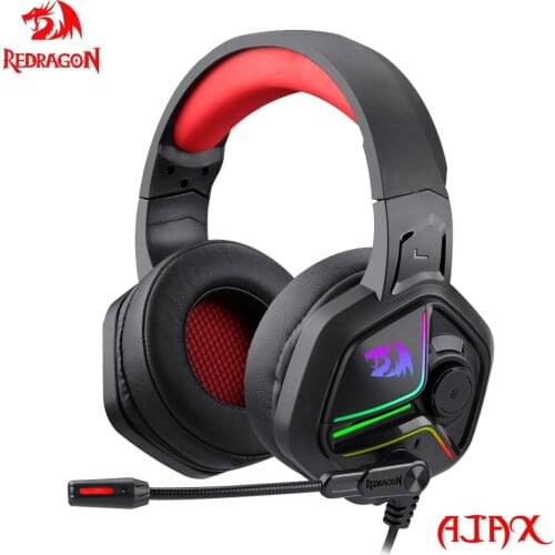 Redragon AJAX RGB gaming Headphone 3.5mm Surround sound headset Earphones Microphone for Computer PC PS4 Switch Xbox-one H230