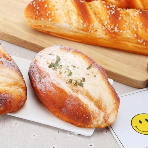 Artificial Bread Food Squishy Bread 1pcs PU Simulation Model Soft Bread Fake Cake Bakery Photography Props Decor Soft Bread