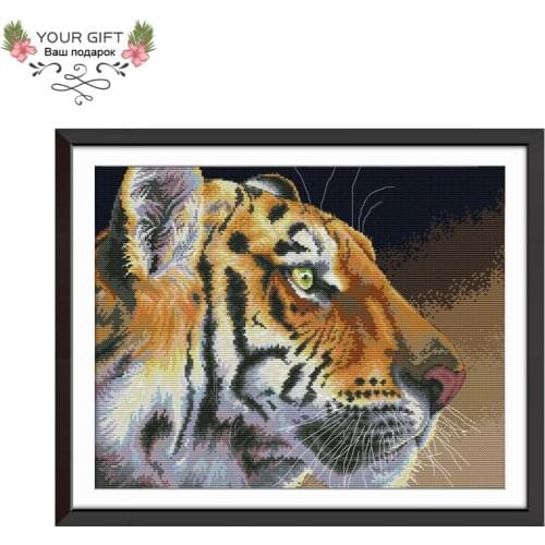 Joy Sunday DA251 14CT 11CT Counted and Stamped Home Decor Tiger Embroidery DIY Cross Stitch kits