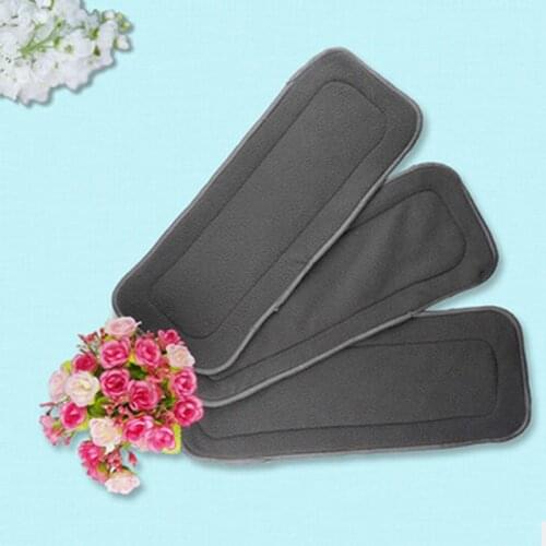 1pc 4Layers Bamboo Charcoal Cloth Diapers Inserts Nappy Changing Mat Baby Diapers Reusable Diaper Changing Pad Liners