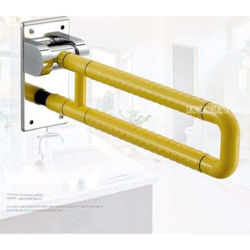 KT-35-29 Washroom Safety Grab Bar Stainless Steel Plastics Folding Handrail Anti-Skid Toilet Handrail For Old Disabled People