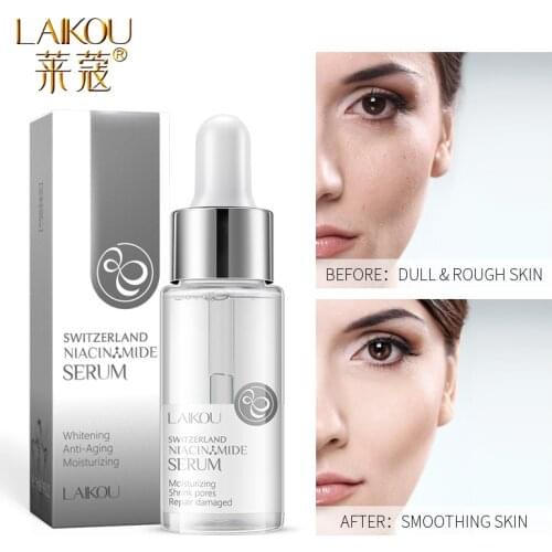 LAIKOU Nicotinamide Serum Whitening Face Serum Ampoule Essence Moisturizing Anti-Aging Anti-Wrinkle Shrink Pores Skin Care Serum