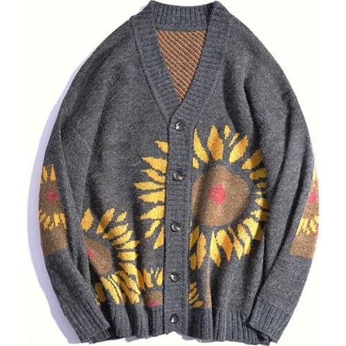 Mens Sweaters Casual Autumn Winter Sweater Men Hip Hop Knit Cardigan Men Sweater Jacket top