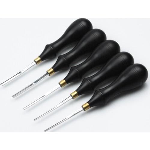 Leather Craft Tools Kit, Kglobal Skiving Edge Beveler Cutter Working Tools,DIY Adjustable Hand Stitching Groover Steel Hand Tool