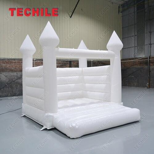 10X10ft pvc Inflatable bouncing castle slide toddler mini wedding white bounce house jumper bouncer house with blower