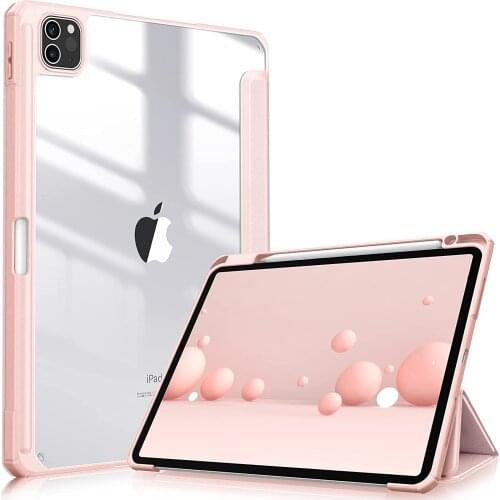 Case For 2021 Apple 12.9-inch iPad Pro Case Apple Pencil Holder Support Wireless Charging Cover iPad Pro A2378 A2461 A2379 A2462