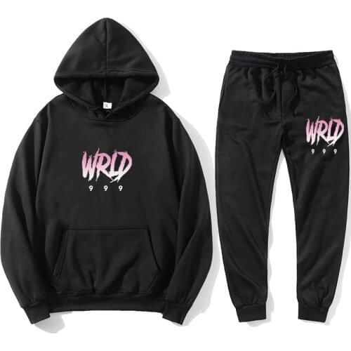 New J UICEWrld hoodie suit sweatshirt + jogging pantsJuice wrld juice wrld juicewrld trap rap rainbow tomography juice world
