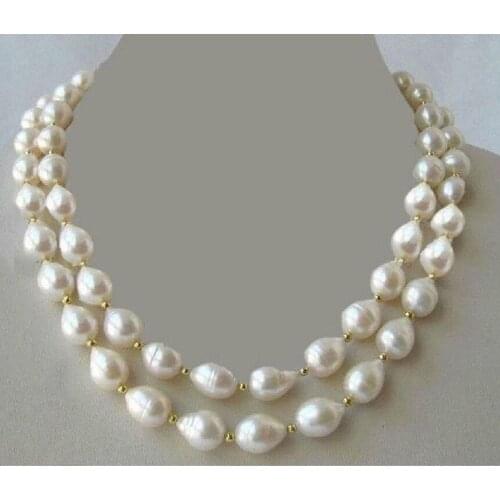 NEW natural HUGE 10-11MM SOUTH SEA WHITE PEARL NECKLACE 36 INCH