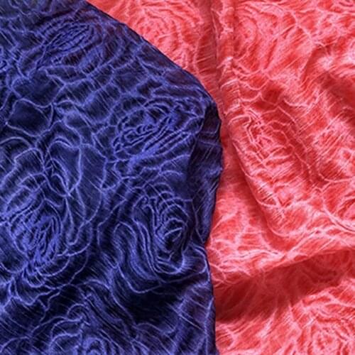 NW66 Summer Blue Red Pleated Gauze Hard Mesh Fabric/Fashion Gauze Clothe/Modelling DIY Materials/Designer Clothes Fabric
