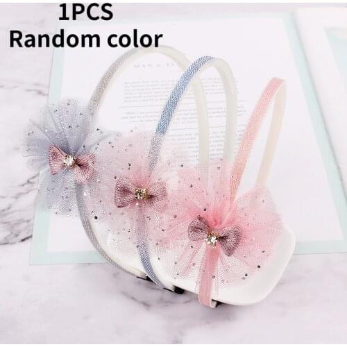 Girl Candy Color Hairbands Cartoon Cute Headwear Lace Hair Hoop Hair Accessories Gift for Kid Colorful Lovely Bowtie Decoration