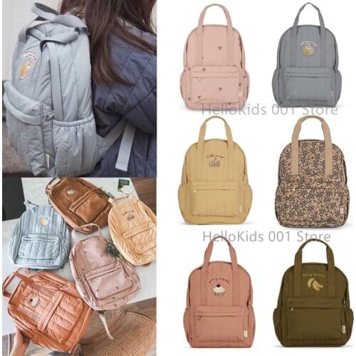 KS Brand Kids Backpack Waterproof Vintage Style Toddler Boy Girl School Bags Children Designer Baby Backpacks Cake Cherry Banana