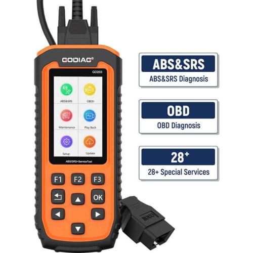 GODIAG GD203 OBDII ABS SRS Code Reader Scanner with Special Function Free Update Lifetime