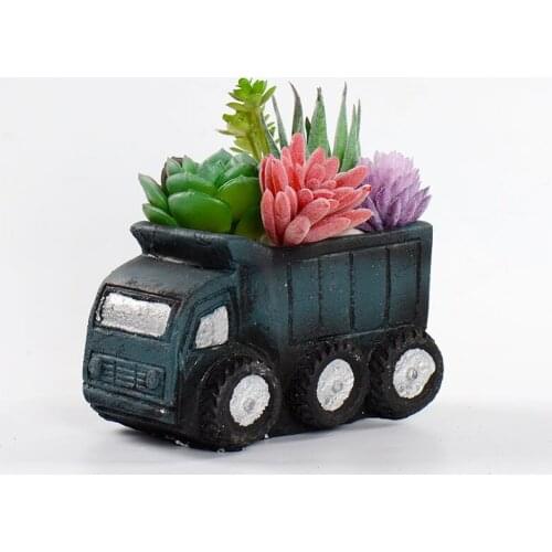 Silicone Mold for Concrete Planter Cute Car Mould Handmade Cement Flower Pot Decorations