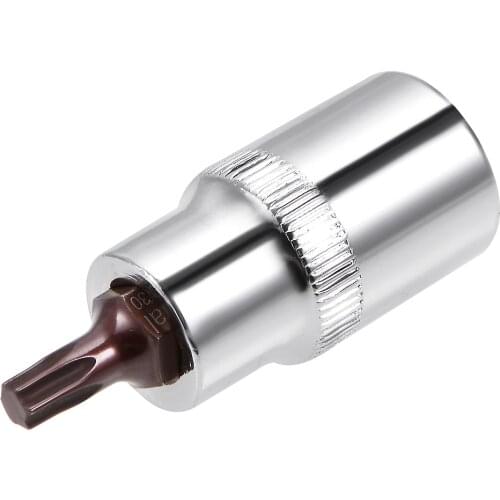 Uxcell 1/2-Inch Drive Torx Bit Socket S2 Steel 55mm Length T20/25/27/30/35/40/45/50/55 to DIY Hand-making Automotive Repairs