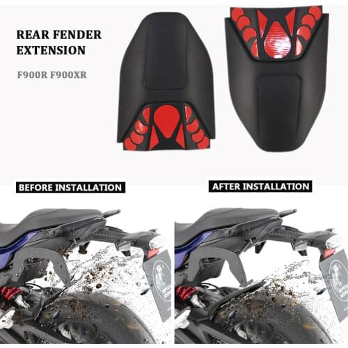 Carbon fiber texture Motorcycle Front Mudguard Fender Rear Extender Extension FOR BMW F900XR F900R F 900 XR F900 R 2020
