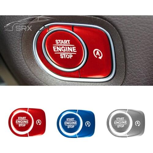 Start Engine Stop Buttons Sequins Decoration Cover Trim 3pcs For Mercedes Benz W167 Gle Gls G Class 2019-2020 Aluminum Alloy
