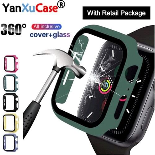 Screen Protector Case For Apple Watch SE 6 5 4 44mm 40mm Tempered Glass+Cover Bumper For Apple iWatch 3 2 1 42mm 38mm Accessorie