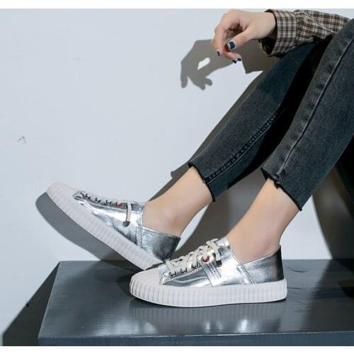 Women Fashion New Sneaker Shoes Multicolor Femme Multicolor Zapatos De Mujer Lace Up Female Vulcanize Shoes Flats Shoes U20-08