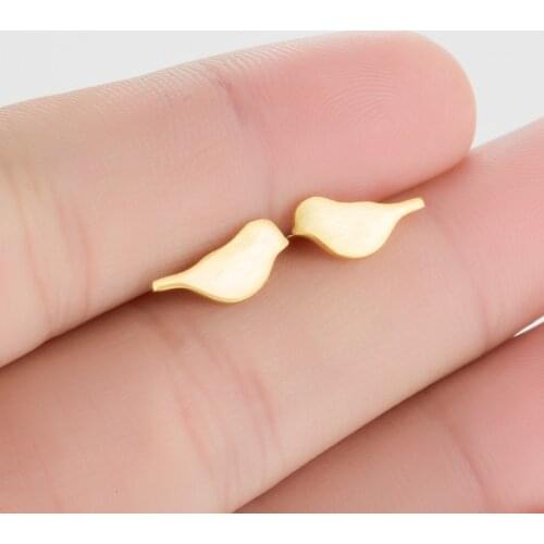 Yiustar boucle d'oreill Tiny Cute Bird Stud Earrings for Women Rose Gold color Animal Earrings pendientes mujer moda 2018