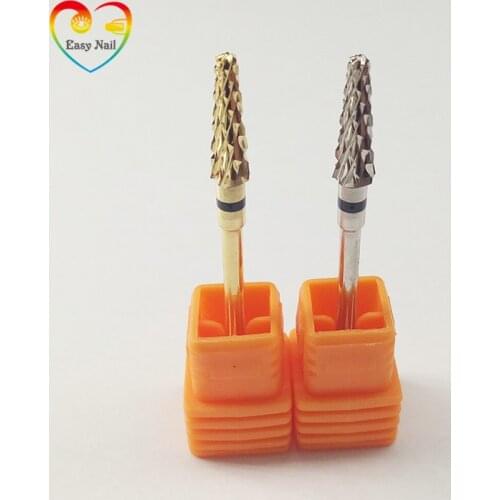 1pcs Easy Nail 2 color Tungsten Carbide Nail Drill Bit 3/32" Rotate Burr Bits For Manicure Nail Drill Accessories Milling Cutter