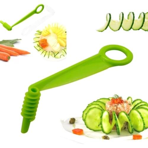 1Pc Spiral Slicer Blade Hand Slicer Cutter Cucumber Root Potato Vegetables Spiral Knife Kitchen Tool Random Color Dropshipping