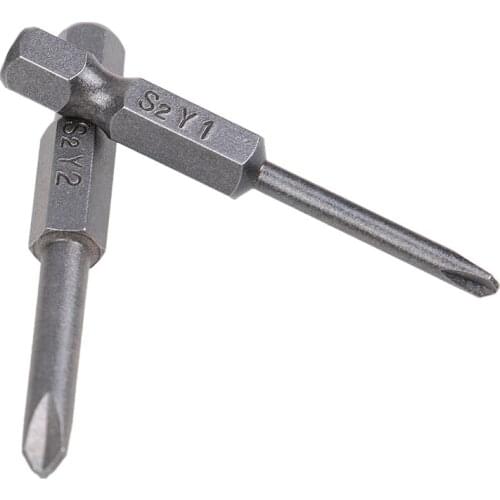 2Pcs 1/4'' Hex Shank 50mm Screwdriver Set Tri-wing Screwdriver Y Hand Tools Tip Head Magnetic Screwdriver Bits Set