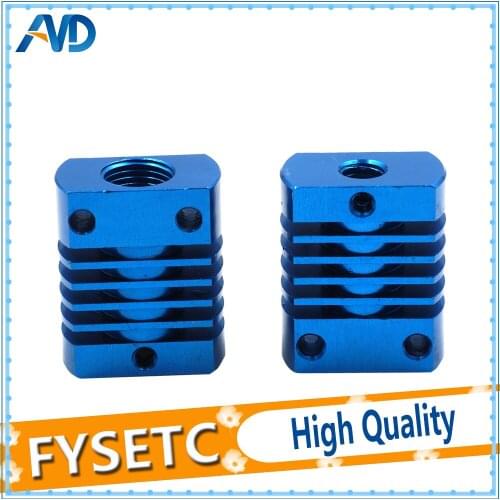 2pcs MK10 V6 Heat Sink Radiator Fit 22mm Cooling Fan Aluminum Fins With Size 27x22x12mm Hot For CR8/CR10 3D Printer