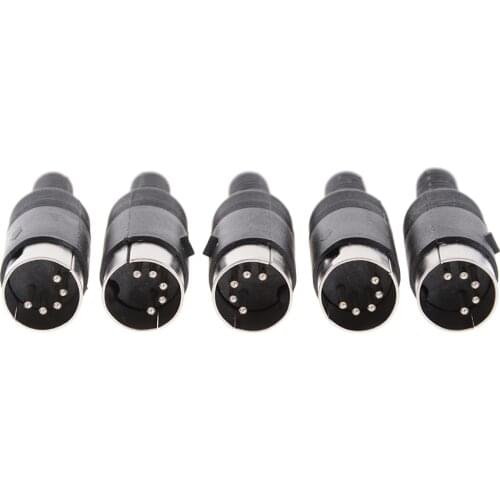 5pcs/lot 5 Pin DIN Male Connector 5 Pin DIN Plug Jack With Plastic Handle Keyboard Cable Connector Adapter