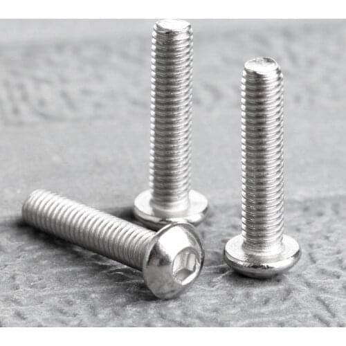 50Pc Stainless Steel Screws Hex Socket Round Head M3 Screw Bolt Furniture Fastener M3*14mm/16mm/20mm/30mm