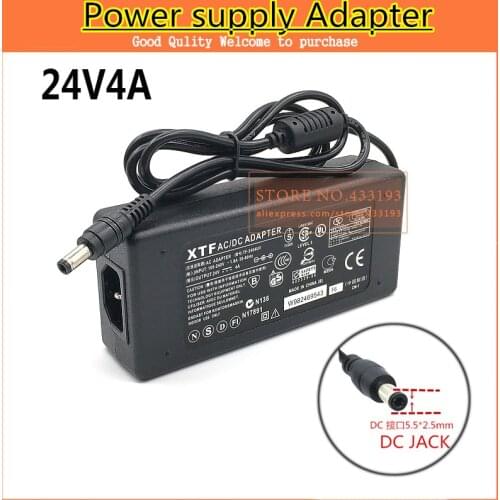 NEW Adequate power 24V4A AC 100V-240V Converter Adapter DC 24V 4A 96W Power Supply DC 5.5mm x 2.5mm Charger for LED Strip