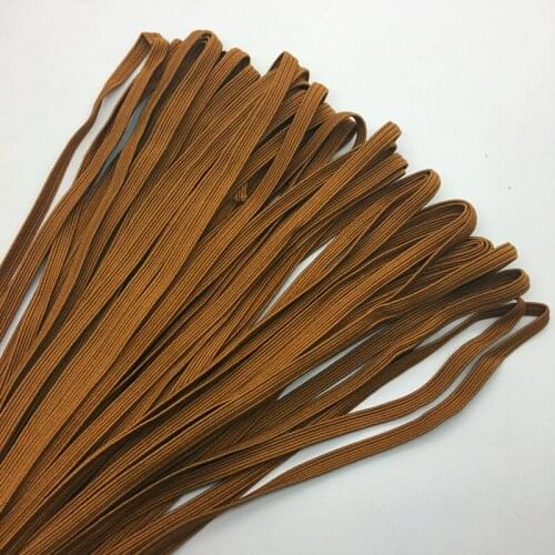 5yards/lot 1/4" 6mm Brown Multirole Thickening Satin Elastic Band Trim Sewing Spandex Lace Trim