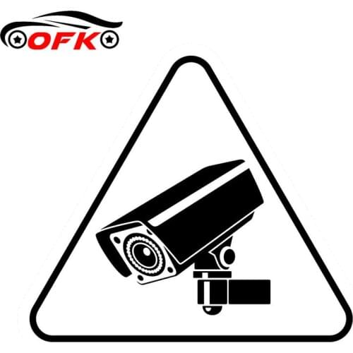 Car Stickers Decor Motorcycle Decals Cool Warning Sign Camera Tool Decorative Accessories Creative Waterproof PVC,13cm*12cm