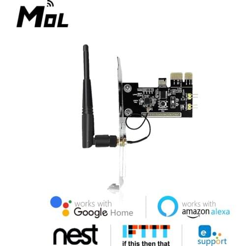 EWeLink WiFi Wireless Smart Switch Relay Module Mini PCI-e Desktop Switch Card Restart Switch Turn On/OFF PC Remote Control