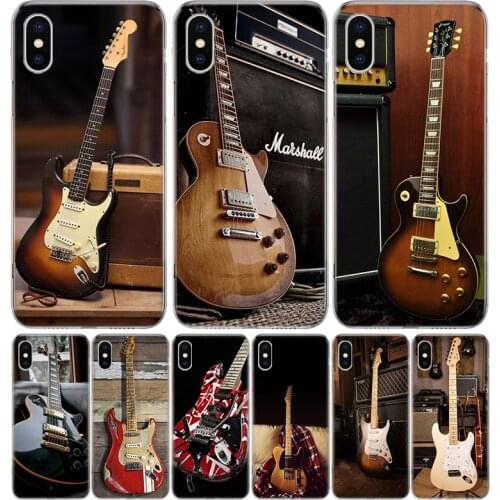 Music score Musical violin guitar Cover Phone Case For Iphone 11 12 Mini Pro 7 6 X 8 6S Plus XS MAX + XR 5S SE 10 9 Art TPU Coqu