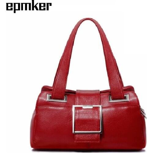 EPMKER 2021 Designer Handbags High Quality Luxury Handbag Genuine Leather Baguette Crossbody Bag Fashion Shoulder Bag Tote Bag