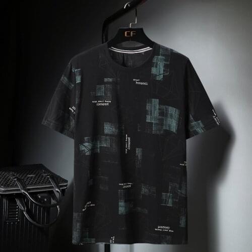 Plus 11XL 10XL 9XL 8XL 7XL breathable T-shirt large size T-shirt Summer mens printed short-sleeved T-shirt mens round neck