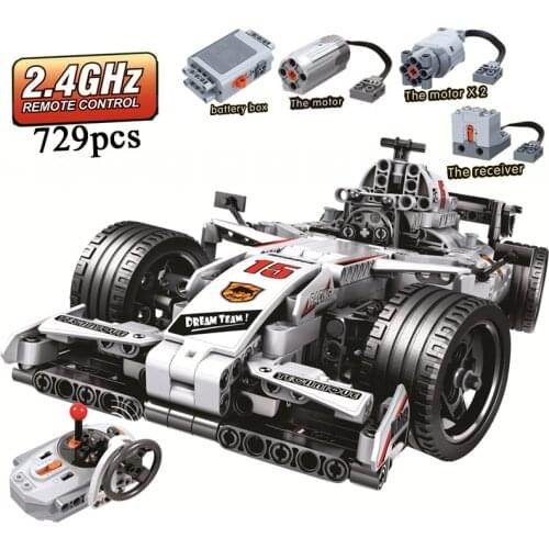 MOC City High-Tech F1 Remote Control 2.4GHz Creative Model Building Blocks Bricks Toys For Children