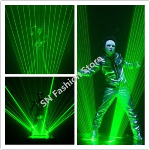 HH03 Single Green laserman show 3W laser dance laserman show projector/dmx laser wears ballroom dance stage laser show costumes