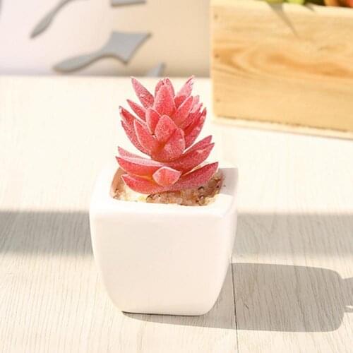 Artificial Succulent Plant Simulation Potted Decorative Nice-looking Realistic Artificial Flower Landscape Decor for Home