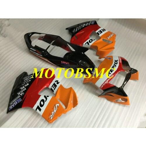 Custom Motorcycle Fairing Kit for VFR800 98 99 00 01 VFR 800 1998 1999 2000 2001 ABS Red Orange Bodywork+Gifts HE18
