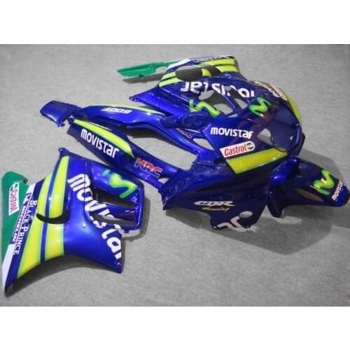 Custom Fairing kit for HONDA CBR600F3 95 96 CBR600 F3 CBR 600F3 1995 1996 CBR 600 ABS green blue Fairings set+7gifts HM06
