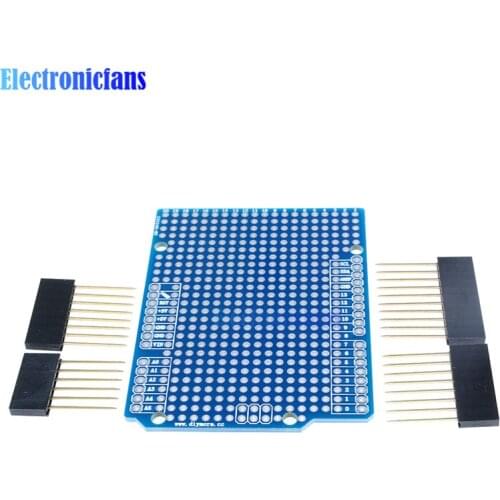 Fiber PCB Breadboard 2mm 2.54mm Pitch With Pins DIY Prototype PCB Expansion Board For Arduino ATMEGA328P UNO R3 One Shield FR-4