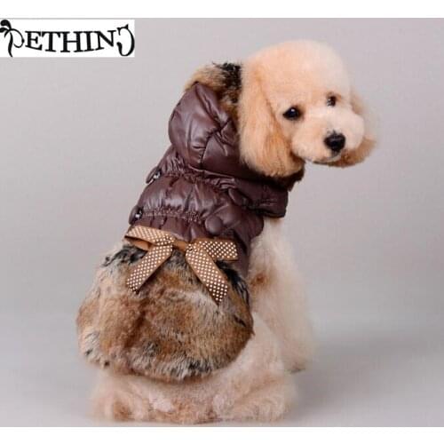Free Shipping Fashion High Grade Fur Coat For Dog Pet Jacket Cute Dog Winter Coat Dog Clothing Puppy Winter Coat Warm Thick