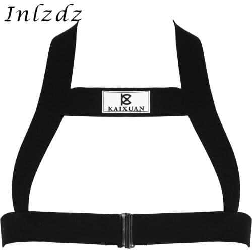Mens Lingerie O Ring Connected Elastic Strap Body Shoulder Chest Harness Belt Nightclub Carnival Sexy Roleplay Cosplay Costume