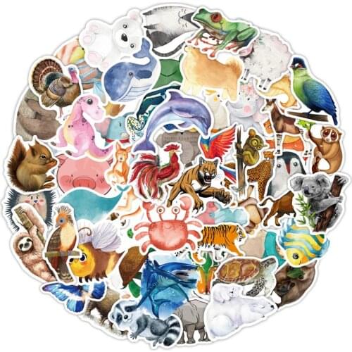 160 Pcs Animals Stickers Cute Anime Sticker Decals for Children Toy to Water Bottle Laptop Luggage Helmet Bicycle Guitar Car