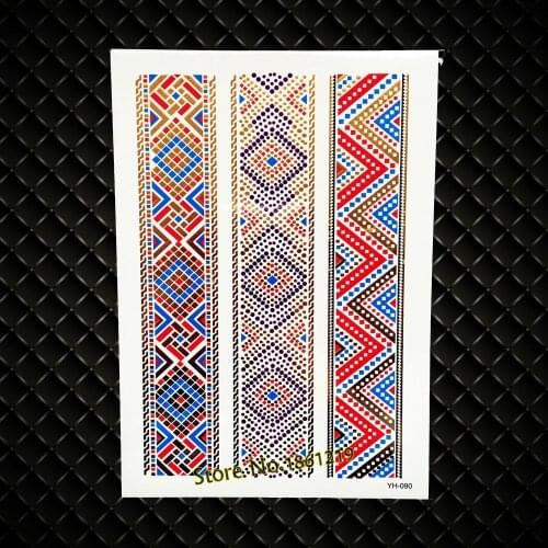 New New Arrival Snake Skin Pattern Temporary Tattoo Stickers GYH-090 Flash Metallic Waterproof Tattoo Sexy Women Makeup Body Arm