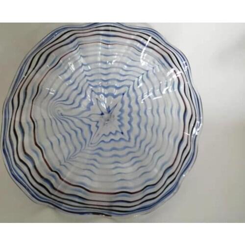 Hotel and Restaurant Fashion Murano Glass Wall Decoration Round Decorative Glass Plate Wall Art
