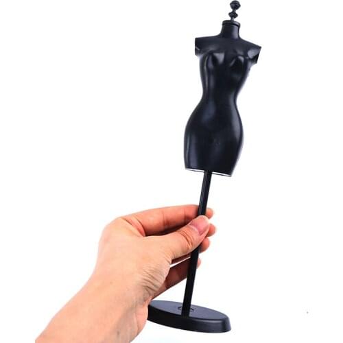 1PC Doll Model Stand Doll Dress Mannequin Stand Mini Model Holder Doll Accessories Black/White