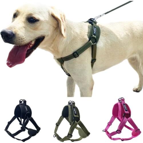 Dog Harness No Pull, Adjustable Reflective Oxford Outdoor Vest, Front/Back Leash Clips for Small, Medium Large,Easy Walk Harness