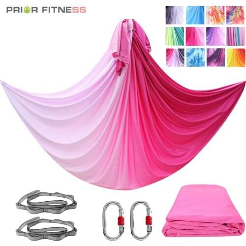 Multicolour 14.7Meters/16Yards Aerial Anti-gravity Yoga Hammock Swing Bodybuilding Gym Fitness Equipment Inversion Trapeze
